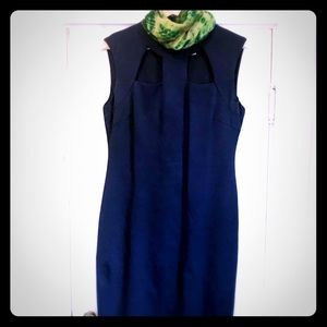 Navy blue midi dress